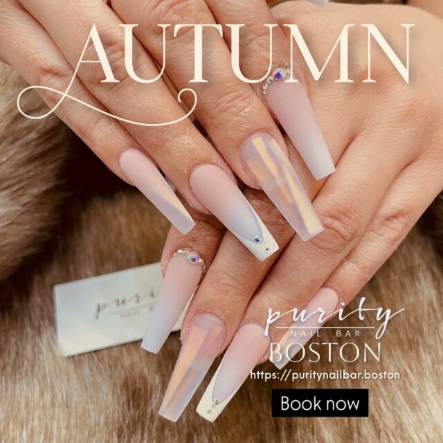 in love with these dreamy, iridescent autumn nails! Soft nude tones paired with delicate crystals bring a subtle yet stunning glow to your hands. Perfect for cozy autumn vibes! 🍁 Come visit Purity Nail Bar in Boston and get nails that shine as bright as you do.

#PurityNailBar #NailsByJohn #BostonNails #BostonNailTech #BrightonNails #BrooklineNails #NailsOfInstagram #NailsArtAddict #Nails #NailArt #Beauty #Fashion #LongNails #NailPorn #NailSwag #NailAddict #BrightonMA #boston #springbreak #bostoncolledge