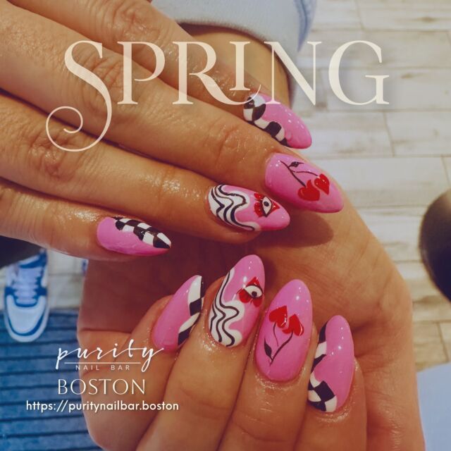 Pop art meets spring fever!
This playful pink set is serving attitude, art, and just the right amount of cherry on top. Designed to stand out — because your nails should be as expressive as you are.

Love this look? Subscribe now for priority booking, exclusive styles, and first access to new designs!

Your dream nails are just one click away.
Tag a trendsetter who needs this in their life!

#PurityNailBar #SpringNails #BostonNailArt #PopArtNails #CherryNails #PinkMani #CreativeNails #NailDesignBoston #NailInspo #VIPNailClub #BrightonMA #boston #bostoncolledge