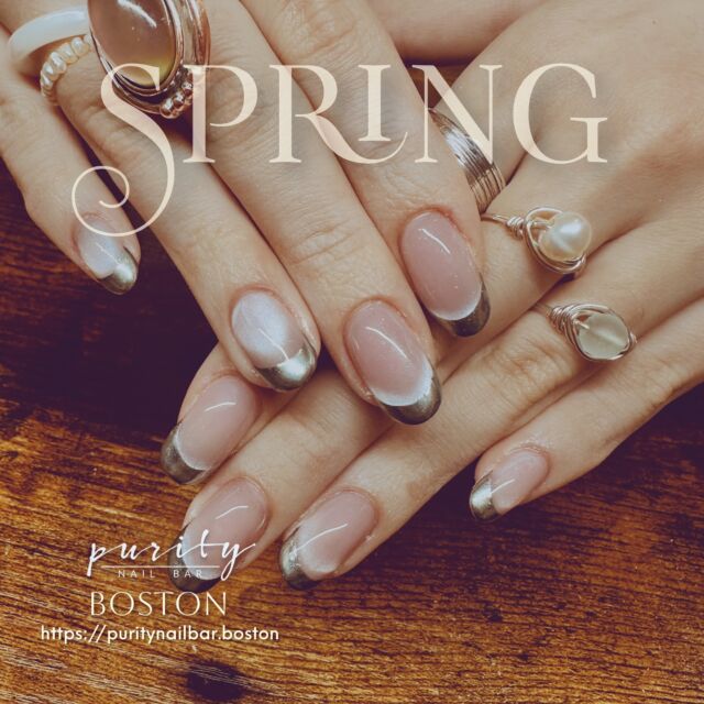 Spring is in the (nail) air!
Say hello to this season’s must-have look — a modern twist on the French tip with metallic elegance. Perfectly minimal, effortlessly chic, and made to shine all spring long.

Ready to treat your hands to something stunning?
Book now and experience the Purity difference.

Subscribe today and unlock exclusive perks, priority booking, and seasonal specials!

Tag a friend who needs a mani date!
#PurityNailBar #BostonNails #SpringNails #MetallicFrench #NailInspo #CleanBeauty #NailGoals #NailArtLover #SpringVibes #NailSalonBoston