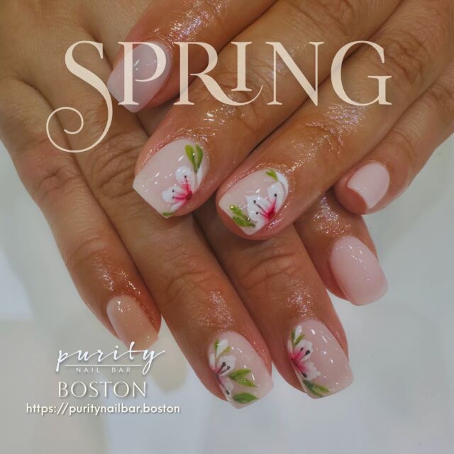 Soft. Elegant. Blooming with grace.
This hand-painted floral set captures the spirit of spring with every brushstroke — subtle, serene, and oh-so-beautiful. The perfect match for a fresh start this season.

Want priority booking and exclusive designs like this?
Subscribe today and elevate your nail experience.

Tag a friend who would adore this delicate spring vibe!

#PurityNailBar #SpringNails #BostonNails #FloralManicure #ElegantNails #NailArtBoston #CleanBeautyNails #NaturalNailArt #SpringFresh #vipnailexperience
