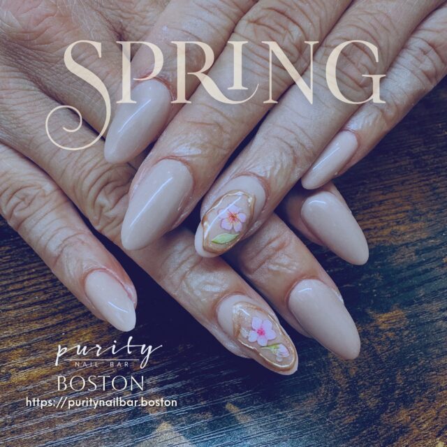 Simplicity meets spring charm.
Neutral nails with a floral pop — perfect for the minimalist who still loves a little bloom.
 ▫️ ▫️ #PurityNailBar #NailsByJohn #BostonNails #BostonNailTech #BrightonNails #BrooklineNails #NailsOfInstagram #NailsArtAddict #Nails #NailArt #Beauty #Fashion #LongNails #NailPorn #NailSwag #NailAddict #BrightonMA #boston #bostoncolledge