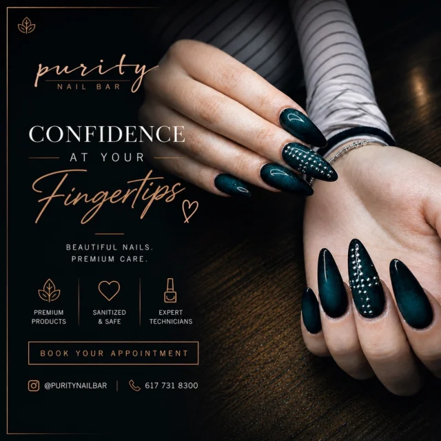 For the girls who love classy with a little edge 💚✨
This set is giving confidence, luxury, and main character energy.
▫️ ▫️ #PurityNailBar #NailsByJohn #BostonNails #BostonNailTech #bostoncolledge