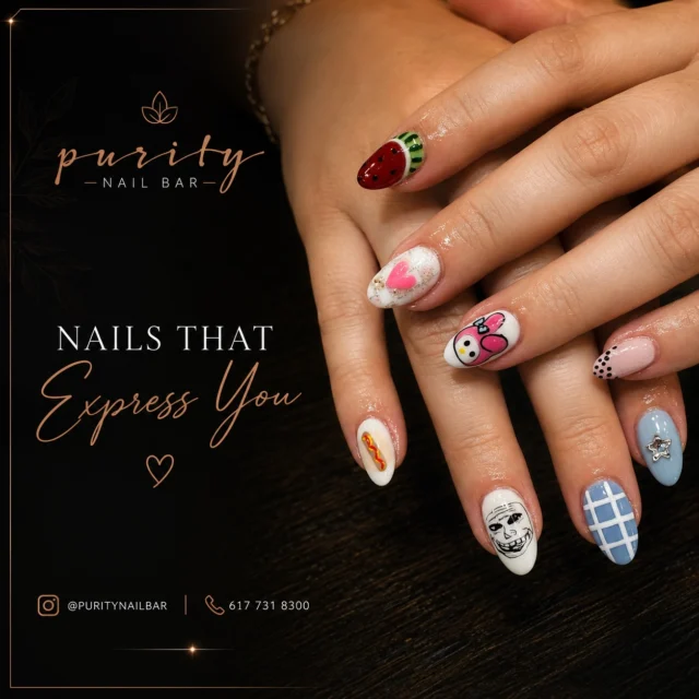 If your summer nails could have a personality… what would it be? 💅☀️
Fun, bold, cute, chaotic? 😂✨
▫️ ▫️ #PurityNailBar #NailsByJohn #BostonNails #BostonNailTech #bostoncolledge